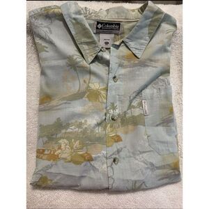 Columbia Sportswear XCO Button Up‎ Short Sleeve Shirt Floral Men's XXL